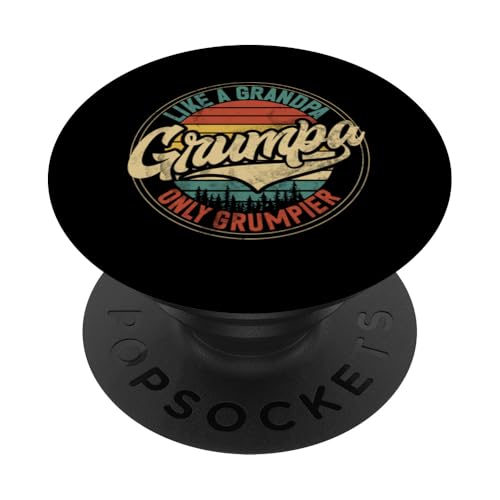 Wie ein Opa, Grumpa, nur mürrischer, Retro-Großvater Pops PopSockets Klebender PopGrip Wie ein Opa, Grumpa, nur mürrischer, Retro-Großvater Pops PopSockets Klebender PopGrip von Funny Grandpa Vintage Father's Day Gifts Granddad