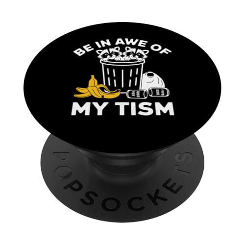 Awareness Month Awe My Tism Trash PopSockets Klebender PopGrip von Funny Graphic Tees For Women Men Kids