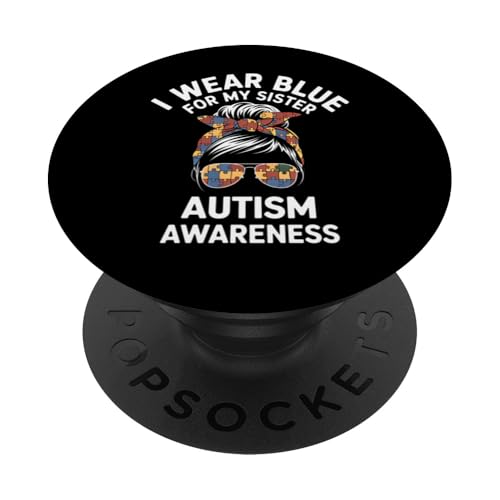 Awareness Sister Support Sonnenbrille, Puzzleteil PopSockets Klebender PopGrip von Funny Graphic Tees For Women Men Kids