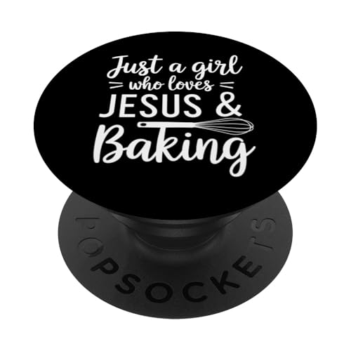 Backliebhaberin, Mädchen, die gerne backt, Christian PopSockets Klebender PopGrip Backliebhaberin, Mädchen, die gerne backt, Christian PopSockets Klebender PopGrip von Funny Graphic Tees For Women Men Kids