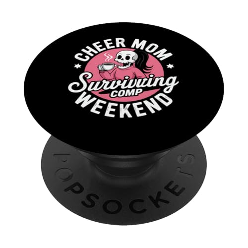Cheer Mom Surviving Comp Weekend Lustige Cheerleaderin PopSockets Klebender PopGrip Cheer Mom Surviving Comp Weekend Lustige Cheerleaderin PopSockets Klebender PopGrip von Funny Graphic Tees For Women Men Kids