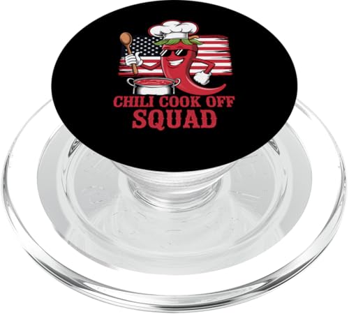 Chili CookOff Squad Lustige Chili Chef USA Flagge Geschenk PopSockets PopGrip für MagSafe von Funny Graphic Tees For Women Men Kids