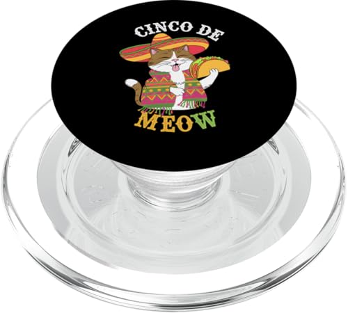 Cinco De Mayo Katzenliebhaber Fiesta Party Geschenk Miau PopSockets PopGrip für MagSafe Cinco De Mayo Katzenliebhaber Fiesta Party Geschenk Miau PopSockets PopGrip für MagSafe von Funny Graphic Tees For Women Men Kids
