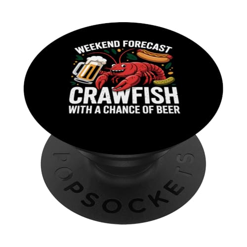 Crawfish Boil Party Wochenende Vorhersage Lustige Krebse Feinschmecker PopSockets Klebender PopGrip Crawfish Boil Party Wochenende Vorhersage Lustige Krebse Feinschmecker PopSockets Klebender PopGrip von Funny Graphic Tees For Women Men Kids
