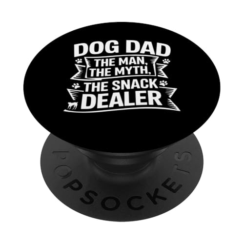 Dog Dad Myth Snack Dealer Lustiger Hundeliebhaber PopSockets Klebender PopGrip Dog Dad Myth Snack Dealer Lustiger Hundeliebhaber PopSockets Klebender PopGrip von Funny Graphic Tees For Women Men Kids