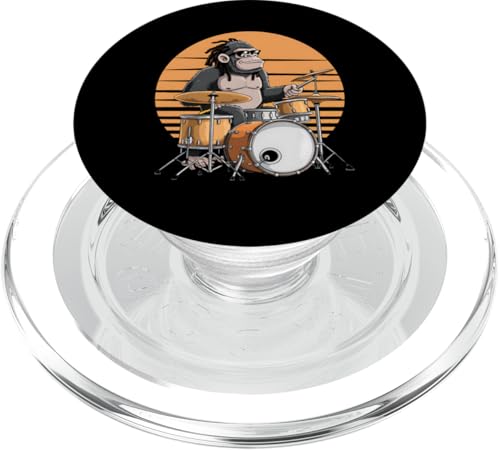 Drum Gorilla Drummer Retro Vintage Musiker PopSockets PopGrip für MagSafe Drum Gorilla Drummer Retro Vintage Musiker PopSockets PopGrip für MagSafe von Funny Graphic Tees For Women Men Kids