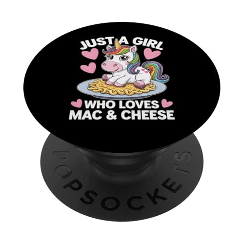 Einhorn-Mac-Käse-Liebhaber, süßes magisches Feinschmecker-Geschenk PopSockets Klebender PopGrip von Funny Graphic Tees For Women Men Kids