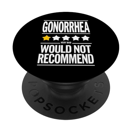 Gonorrhoe würde lustige sarkastische Grafik nicht empfehlen PopSockets Klebender PopGrip von Funny Graphic Tees For Women Men Kids
