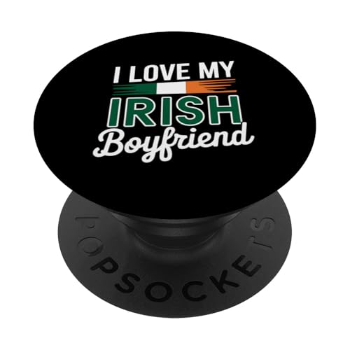 Irish Boyfriend Irland Kleeblatt Patrick's Day Geschenk PopSockets Klebender PopGrip Irish Boyfriend Irland Kleeblatt Patrick's Day Geschenk PopSockets Klebender PopGrip von Funny Graphic Tees For Women Men Kids