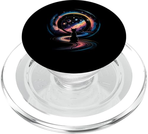 Katze, Weltraum, Planeten, Universum, Nebel, Astronom, Kitty PopSockets PopGrip für MagSafe Katze, Weltraum, Planeten, Universum, Nebel, Astronom, Kitty PopSockets PopGrip für MagSafe von Funny Graphic Tees For Women Men Kids
