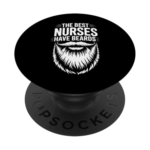 Krankenschwestern, Bärte, lustiges Geschenk für Krankenschwestern PopSockets Klebender PopGrip von Funny Graphic Tees For Women Men Kids