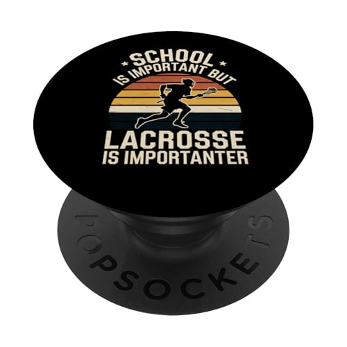 Lacrosse Importanter Lustiges Lacrosse Spieler Sport Geschenk PopSockets Klebender PopGrip von Funny Graphic Tees For Women Men Kids