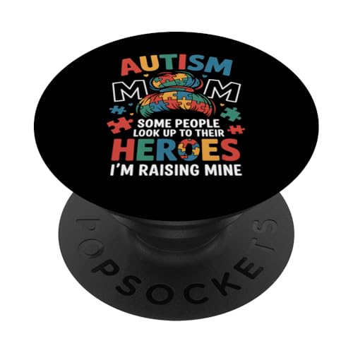 Mom Heroes Puzzleteile Bewusstsein Monat Unterstützung Geschenk PopSockets Klebender PopGrip Mom Heroes Puzzleteile Bewusstsein Monat Unterstützung Geschenk PopSockets Klebender PopGrip von Funny Graphic Tees For Women Men Kids