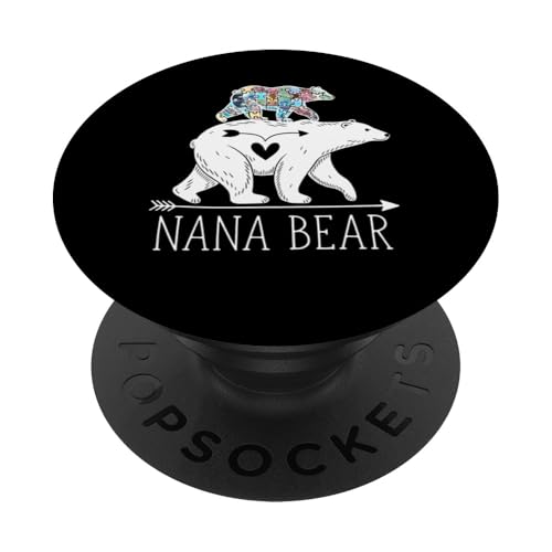Oma Bär Bewusstsein Oma Großeltern Geschenk PopSockets Klebender PopGrip Oma Bär Bewusstsein Oma Großeltern Geschenk PopSockets Klebender PopGrip von Funny Graphic Tees For Women Men Kids