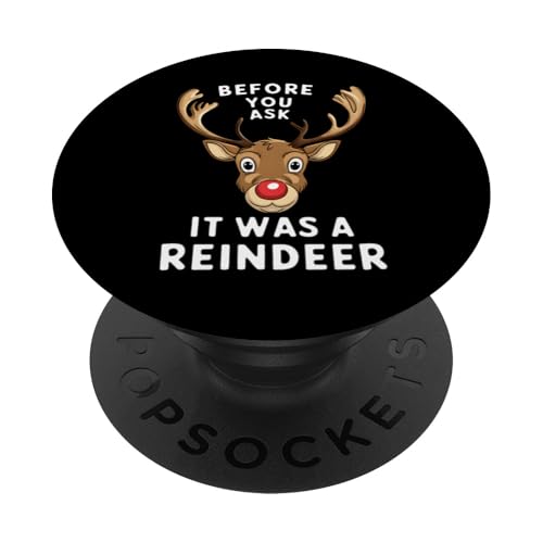 Rentier Weihnachten Before Ask Was Rentier Lustig PopSockets Klebender PopGrip Rentier Weihnachten Before Ask Was Rentier Lustig PopSockets Klebender PopGrip von Funny Graphic Tees For Women Men Kids