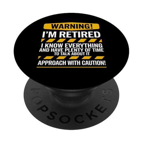 Ruhestandsgeschenke Männer Warnung Ruhestand Lustiges Geschenk PopSockets Klebender PopGrip Ruhestandsgeschenke Männer Warnung Ruhestand Lustiges Geschenk PopSockets Klebender PopGrip von Funny Graphic Tees For Women Men Kids