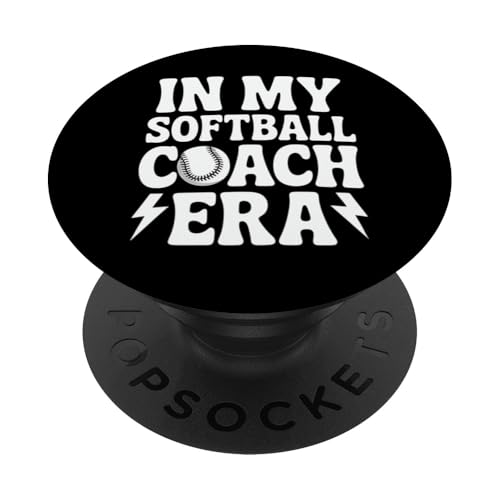Softball Coach My Softball Coach Era Lustiges Geschenk PopSockets Klebender PopGrip von Funny Graphic Tees For Women Men Kids