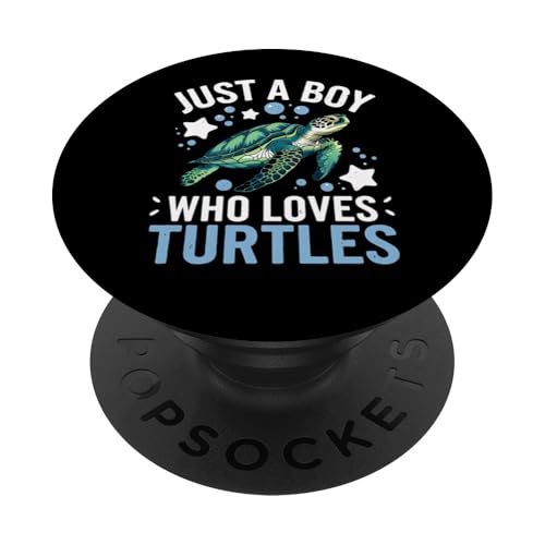 Turtle Boy Who Loves Turtles Turtle Gift PopSockets Klebender PopGrip Turtle Boy Who Loves Turtles Turtle Gift PopSockets Klebender PopGrip von Funny Graphic Tees For Women Men Kids