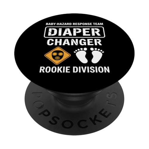 Windelwechsler Baby Hazard Response Team Rookie Division PopSockets Klebender PopGrip von Funny Graphic Tees For Women Men Kids