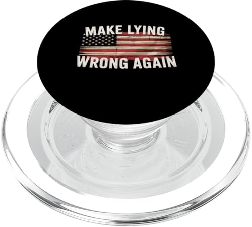 Amerikanische Flagge Make Lying Wrong Again USA Distressed Geschenk PopSockets PopGrip für MagSafe Amerikanische Flagge Make Lying Wrong Again USA Distressed Geschenk PopSockets PopGrip für MagSafe von Funny Graphic Tees For Women and Men