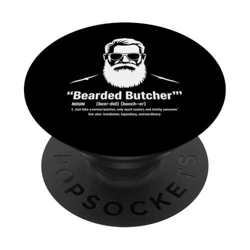 Bearded Butcher Funny Meat Smoker Grillen Geschenk PopSockets Klebender PopGrip Bearded Butcher Funny Meat Smoker Grillen Geschenk PopSockets Klebender PopGrip von Funny Graphic Tees For Women and Men