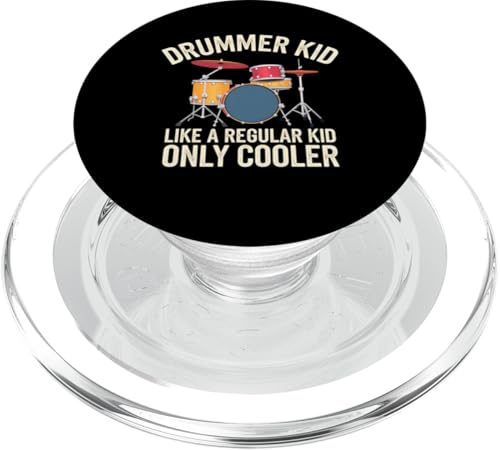 Drummer Kid Like A Regular Kid Only Cooler Lustiges Schlagzeug PopSockets PopGrip für MagSafe von Funny Graphic Tees For Women and Men