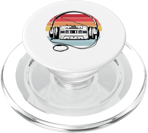 Kassette Retro Vintage Musik Liebhaber Kopfhörer Sonnenuntergang PopSockets PopGrip für MagSafe Kassette Retro Vintage Musik Liebhaber Kopfhörer Sonnenuntergang PopSockets PopGrip für MagSafe von Funny Graphic Tees For Women and Men