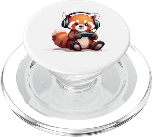 Red Panda Gaming Kopfhörer Gamer Geschenk Video Game Controller PopSockets PopGrip für MagSafe Red Panda Gaming Kopfhörer Gamer Geschenk Video Game Controller PopSockets PopGrip für MagSafe von Funny Graphic Tees For Women and Men