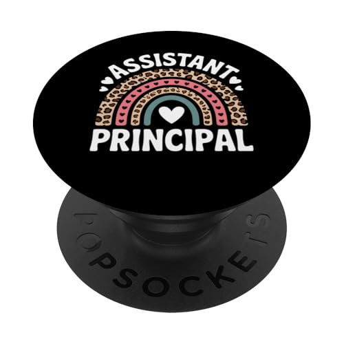 Assistent Principal Leopard Regenbogen Herz Wertschätzung Geschenk PopSockets Klebender PopGrip Assistent Principal Leopard Regenbogen Herz Wertschätzung Geschenk PopSockets Klebender PopGrip von Funny Graphic Tees Women Men Kids