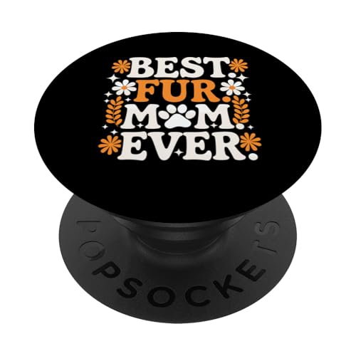 Best Fur Mom Ever Cute Kitten Cat Mom Mom Gift PopSockets Klebender PopGrip Best Fur Mom Ever Cute Kitten Cat Mom Mom Gift PopSockets Klebender PopGrip von Funny Graphic Tees Women Men Kids