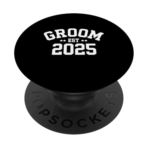 Bräutigam Est 2025 Lustiges Junggesellenabschiedsgeschenk PopSockets Klebender PopGrip Bräutigam Est 2025 Lustiges Junggesellenabschiedsgeschenk PopSockets Klebender PopGrip von Funny Graphic Tees Women Men Kids