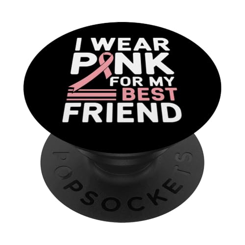 Brustkrebs-Bewusstsein Pink Ribbon Wear Pink My Best PopSockets Klebender PopGrip Brustkrebs-Bewusstsein Pink Ribbon Wear Pink My Best PopSockets Klebender PopGrip von Funny Graphic Tees Women Men Kids