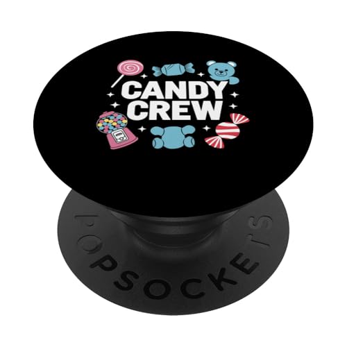 Candy Crew Halloween Lutscher Gumball Trick Eat Kostüm PopSockets Klebender PopGrip Candy Crew Halloween Lutscher Gumball Trick Eat Kostüm PopSockets Klebender PopGrip von Funny Graphic Tees Women Men Kids