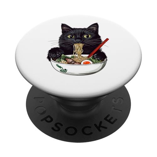 Cat Ramen Noodle Lover Foodie Kawaii Anime Manga Geschenk PopSockets Klebender PopGrip Cat Ramen Noodle Lover Foodie Kawaii Anime Manga Geschenk PopSockets Klebender PopGrip von Funny Graphic Tees Women Men Kids