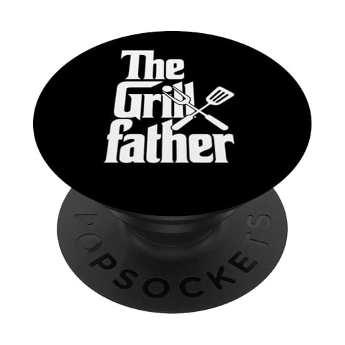 Grill Vater Lustiges Grillen Papa Geschenk Vatertag PopSockets Klebender PopGrip von Funny Graphic Tees Women Men Kids