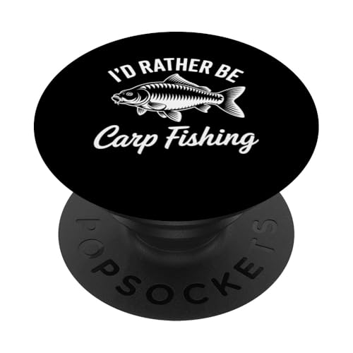 Karpfenangeln I'd Rather Karpfenangeln Lustiges Angler-Geschenk PopSockets Klebender PopGrip Karpfenangeln I'd Rather Karpfenangeln Lustiges Angler-Geschenk PopSockets Klebender PopGrip von Funny Graphic Tees Women Men Kids