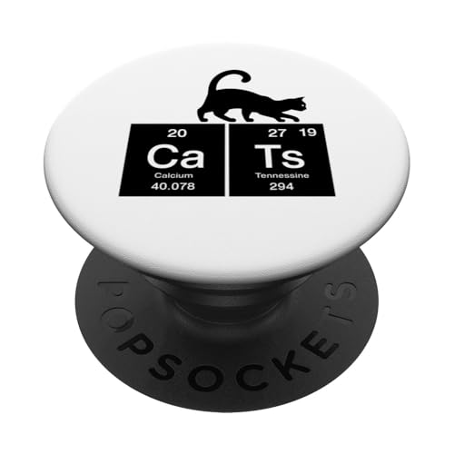 Katzen Calcium Tennesseine Periodensystem Lustige Wissenschaft Katze PopSockets Klebender PopGrip Katzen Calcium Tennesseine Periodensystem Lustige Wissenschaft Katze PopSockets Klebender PopGrip von Funny Graphic Tees Women Men Kids