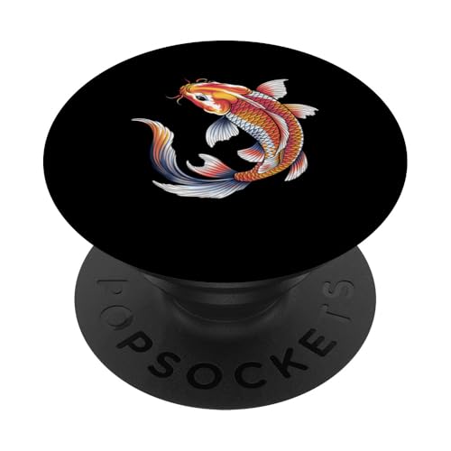 Koi Fisch Japanischer Karpfen Kawaii Anime Manga Kunst Zeichnung PopSockets Klebender PopGrip Koi Fisch Japanischer Karpfen Kawaii Anime Manga Kunst Zeichnung PopSockets Klebender PopGrip von Funny Graphic Tees Women Men Kids