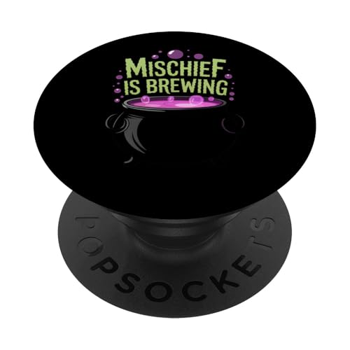 Lustiger Hexenkessel für Halloween Mischief Brewing PopSockets Klebender PopGrip Lustiger Hexenkessel für Halloween Mischief Brewing PopSockets Klebender PopGrip von Funny Graphic Tees Women Men Kids