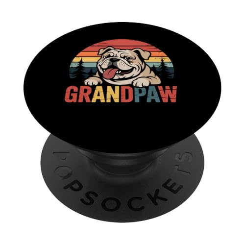 Lustiges Geschenk für Hundeliebhaber mit Opa und Bulldogge PopSockets Klebender PopGrip Lustiges Geschenk für Hundeliebhaber mit Opa und Bulldogge PopSockets Klebender PopGrip von Funny Graphic Tees Women Men Kids