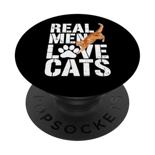 Lustiges Katzenliebhaber-Geschenk für echte Männer PopSockets Klebender PopGrip Lustiges Katzenliebhaber-Geschenk für echte Männer PopSockets Klebender PopGrip von Funny Graphic Tees Women Men Kids