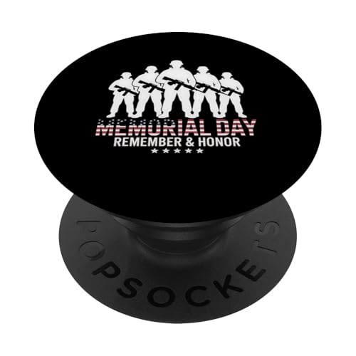 Memorial Day Remember Honor USA Flagge Geschenk PopSockets Klebender PopGrip Memorial Day Remember Honor USA Flagge Geschenk PopSockets Klebender PopGrip von Funny Graphic Tees Women Men Kids