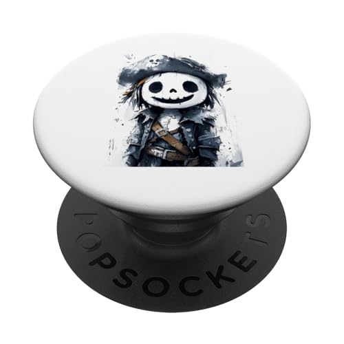 Piraten-Totenkopf-Halloween-Kostüm, gruselige Grafik PopSockets Klebender PopGrip Piraten-Totenkopf-Halloween-Kostüm, gruselige Grafik PopSockets Klebender PopGrip von Funny Graphic Tees Women Men Kids
