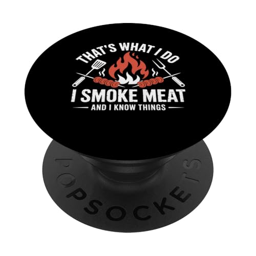 Räucherfleisch Grillen BBQ Master Dad Lustiges Geschenk PopSockets Klebender PopGrip Räucherfleisch Grillen BBQ Master Dad Lustiges Geschenk PopSockets Klebender PopGrip von Funny Graphic Tees Women Men Kids