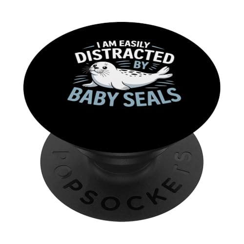 Robbenbabys lassen sich leicht von Robbenbabys ablenken. Süße Robben PopSockets Klebender PopGrip Robbenbabys lassen sich leicht von Robbenbabys ablenken. Süße Robben PopSockets Klebender PopGrip von Funny Graphic Tees Women Men Kids