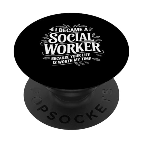 Sozialarbeiterin Weil das Leben meinen Spaß wert ist PopSockets Klebender PopGrip Sozialarbeiterin Weil das Leben meinen Spaß wert ist PopSockets Klebender PopGrip von Funny Graphic Tees Women Men Kids
