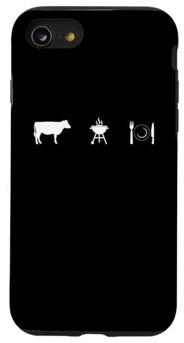 Farm to BBQ Grill to Kitchen Teller – Lustiges Grillen Hülle für iPhone SE (2020) / 7 / 8 von Funny Grill Apparel for Smoking Meat