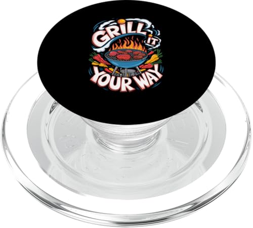 Born to Grill Meat Texas BBQ Herren BBQ Braten BBQ Rind PopSockets PopGrip für MagSafe von Funny Grill Master BBQ Chef Designs