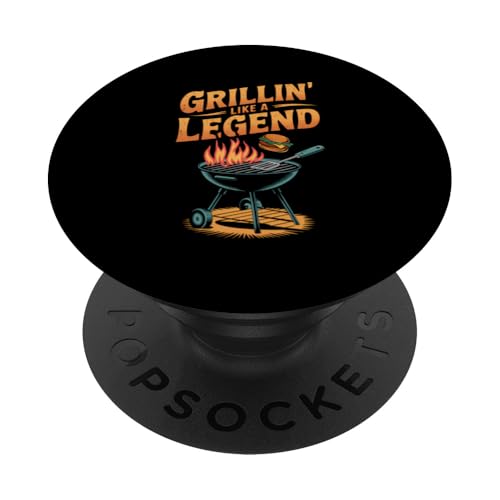 Grillen Fleisch Barbeque Kochen BBQ Grill Rinderbraten PopSockets Klebender PopGrip Grillen Fleisch Barbeque Kochen BBQ Grill Rinderbraten PopSockets Klebender PopGrip von Funny Grill Master BBQ Chef Designs