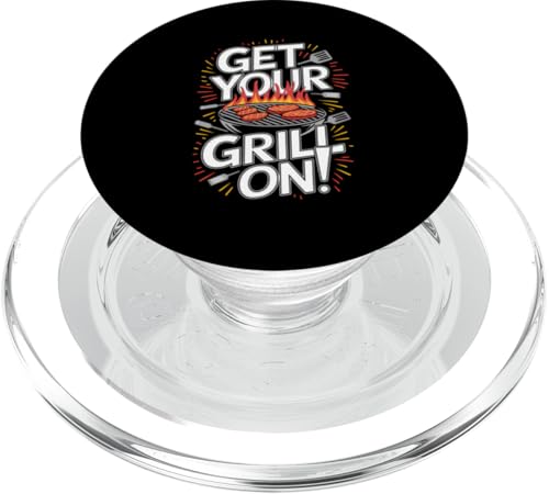 Grillen Herren BBQ Barbecue Sauce Texas BBQ Rindfleisch Grill PopSockets PopGrip für MagSafe von Funny Grill Master BBQ Chef Designs